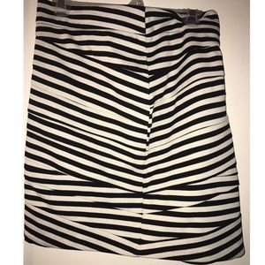 Black & White stripe mini skirt